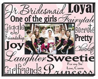 Junior Bridesmaid Frame - Pink Dots