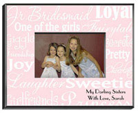 Junior Bridesmaid Frame - White Pink