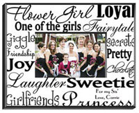 Flower Girl Frame - Black White