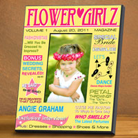 Flower Girl Magazine Frame - Yellow