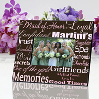 Maid of Honor Frame - Pink Brown
