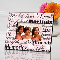 Maid of Honor Frame - Pink Dots