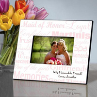 Maid of Honor Frame - Pink White