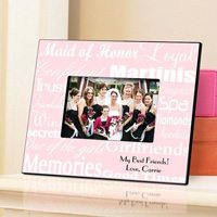 Maid of Honor Frame - White Pink