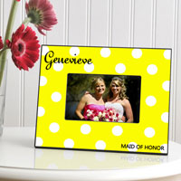 Polka Dot Picture Frame - Bananas