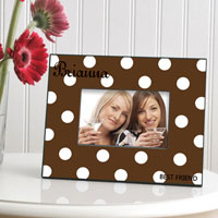 Polka Dot Picture Frame - Cocoa