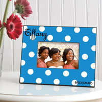 Polka Dot Picture Frame - Sapphire