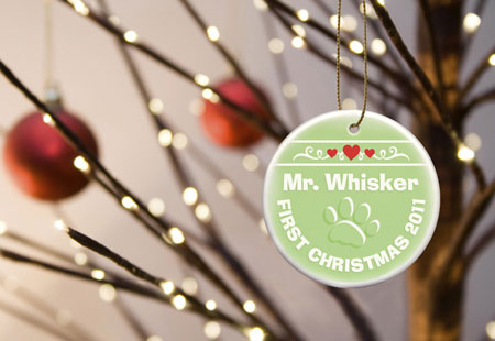 Merry Christmas Ornaments - Kitty Green Merry Christmas Ornaments - Kitty Green