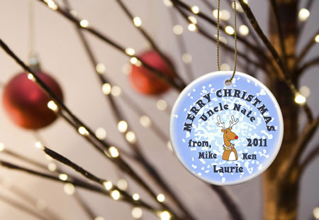 Merry Christmas Ornaments - Rudy Snow Merry Christmas Ornaments - Rudy Snow