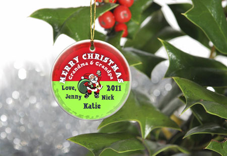 Merry Christmas Ornaments - Santa Red Merry Christmas Ornaments - Santa Red