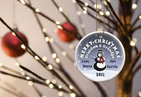 Merry Christmas Ornaments - Snowman Merry Christmas Ornaments - Snowman