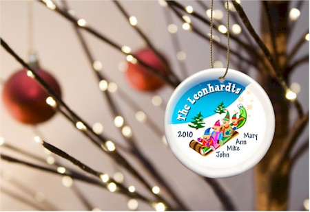 Elves Family Christmas Ornament - Family of Four Elves Family Christmas Ornament - Family of Four