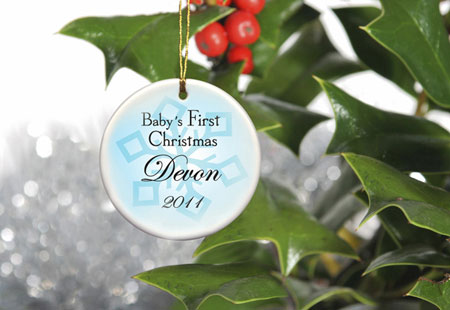 Baby Boy's First Christmas Ornament - Style 1