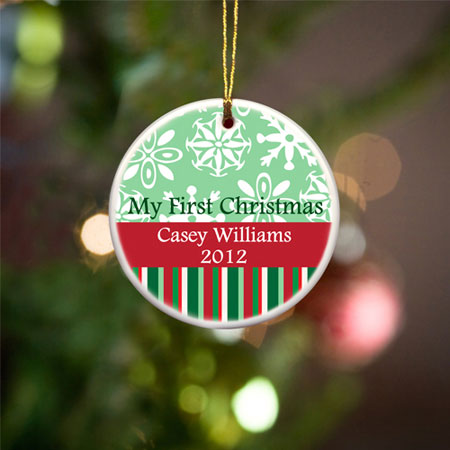 My First Christmas Ornament - Red Green