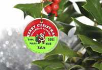 Merry Christmas Ornaments - Santa Red