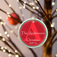 Initial Ornament - Red