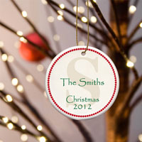 Initial Ornament - White