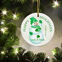 Irish Ornament - Lucky Snowman