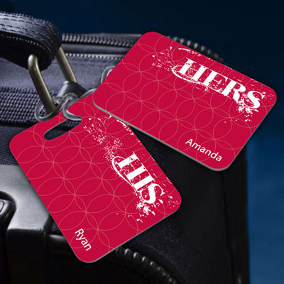 Personalized Couples Sojourn Luggage Tags - His Hers (OUT OF STOCK) Personalized Couples Sojourn Luggage Tags - His Hers (OUT OF STOCK)