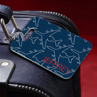 Personalized Bon Voyage Luggage Tags - Jet Navy (OUT OF STOCK)