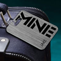 Personalized Bon Voyage Luggage Tags - MINE Steel (OUT OF STOCK)