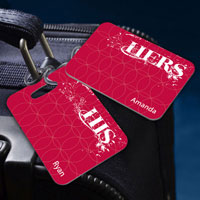 Personalized Couples Sojourn Luggage Tags - His Hers