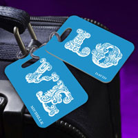 Personalized Couples Sojourn Luggage Tags - Love Blue (OUT OF STOCK)