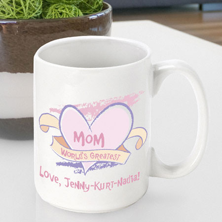Mother's Day Coffee Mug - Worlds Greatest Mom Mother's Day Coffee Mug - Worlds Greatest Mom