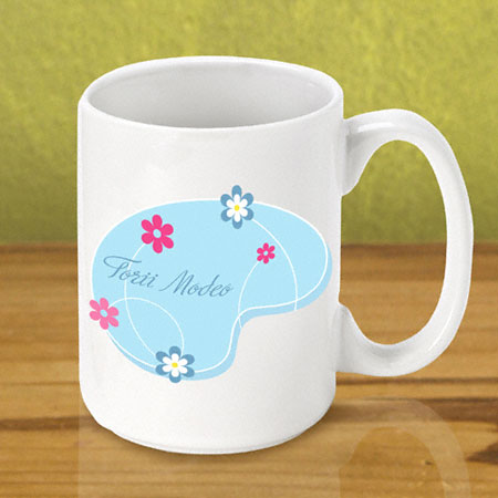 Gleeful Coffee Mug - Blue Meadow