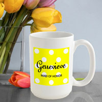 Polka Dot Coffee Mug - Bananas