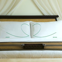 Heart Pillow Case - Green (Heart)