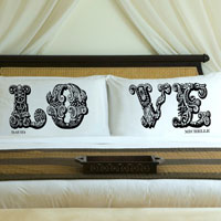 Love Pillow Case - Black (Love)