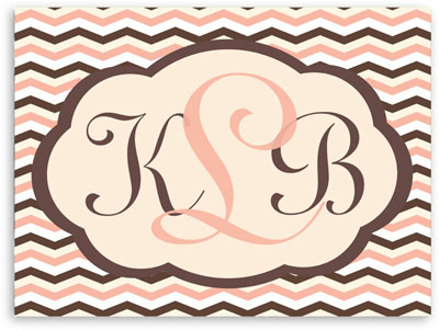 Personalized Baby Nursery Canvas Sign - Monogram (Girl)