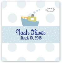 Personalized Baby Nursery Canvas Sign - Boat