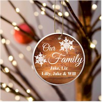 Our Family Ornament - Rosewood