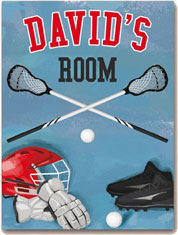 Personalized Sports Canvas Sign - Lacrosse