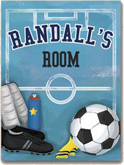 Personalized Sports Canvas Sign - Soccer