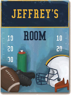 Personalized Sports Canvas Sign - Football