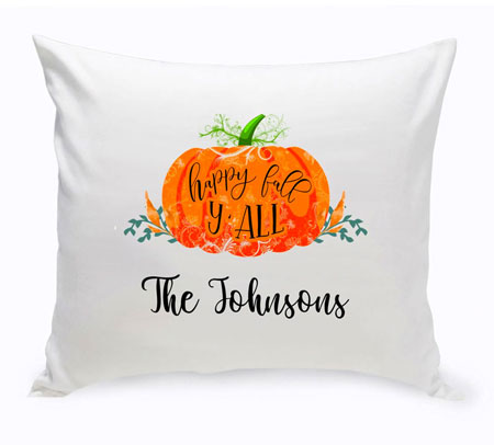Personalized Halloween Throw Pillows - Pumpkin