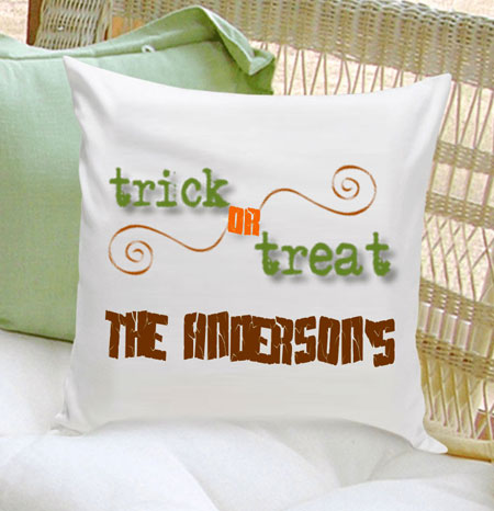 Personalized Halloween Throw Pillows - Trick Or Treat