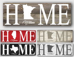 Personalized Home State Canvas