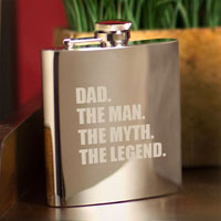 Personalized Mirror Flask - The Man. The Myth. The Legend.