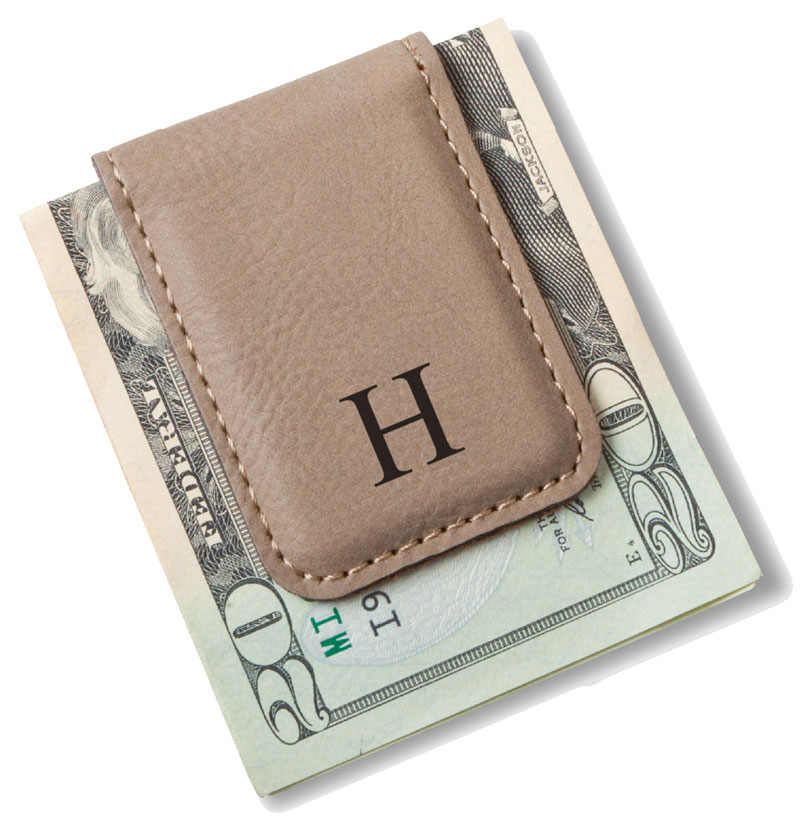 Light Brown Magnetic Money Clip