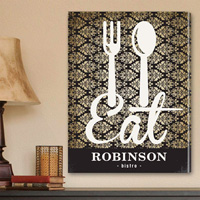 Personalized Family Bistro Canvas Wall Art