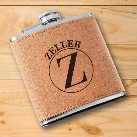 Personalized Cork Flask (Circle)