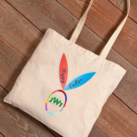 Personalized Canvas Easter Bags (Bunny Ears)