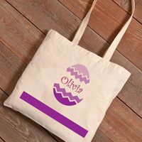 Personalized Canvas Easter Bags (Chevron)