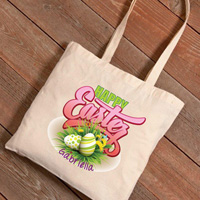 Personalized Canvas Easter Bags (Easter Bouquet)