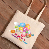 Personalized Canvas Easter Bags (Easter Eggs)