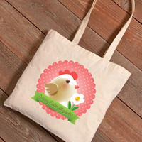 Personalized Canvas Easter Bags (Frilly Chick)